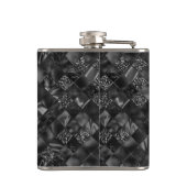 Flasques Motif de Parties scintillant moderne Monogramme Bl (Dos)
