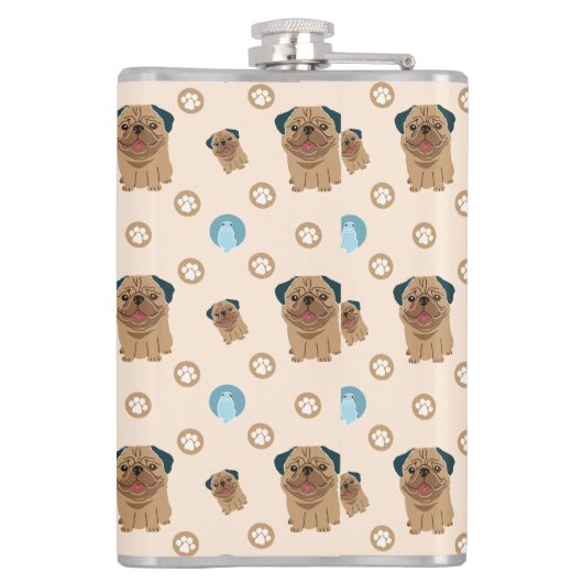 Flasques motif de pattes de chien (Dos)