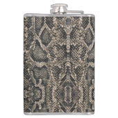Flasques motif de peau de serpent marron | (Dos)