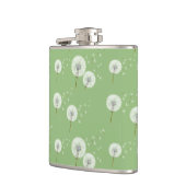 Flasques Motif de pissenlit sur l'arrière - plan vert (Gauche)