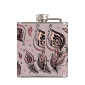 Flasques Motif de plume de paon (Dos)