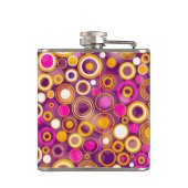 Flasques Motif de point violet de polka (Dos)