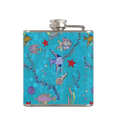 Flasques Motif de poissons de turquoise (Dos)