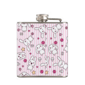 Flasques motif de rayures de kawaii (Dos)