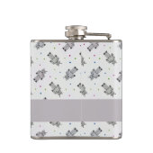 Flasques Motif de robots gris (Dos)