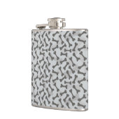 Flasques Motif de texture d'os à fond gris (Gauche)