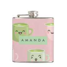 Motif de thé Pastel Kawaii Matcha personnalisé