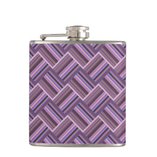 Flasques Motif de tissage diagonale rayures mauve