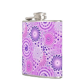 Flasques Motif de tourbillon fractal, violet, orchidée (Gauche)
