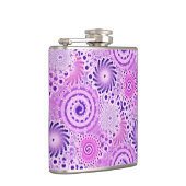Flasques Motif de tourbillon fractal, violet, orchidée (Droite)