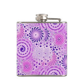 Flasques Motif de tourbillon fractal, violet, orchidée (Dos)