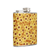 Flasques Motif de tournesol - or, jaune et marron (Droite)