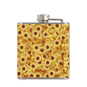 Flasques Motif de tournesol - or, jaune et marron (Dos)