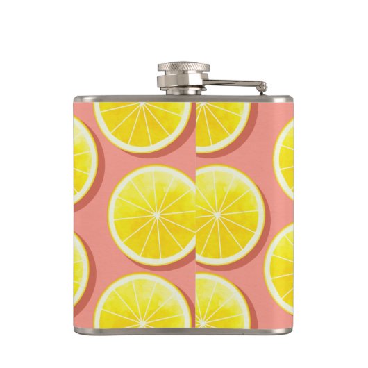 Flasques Motif de tranches de citron d'été (Dos)