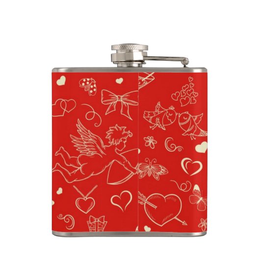 Flasques Motif de Valentine (Dos)