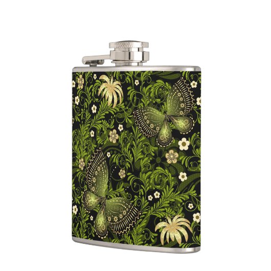 Flasques Motif de Vert-or de ressort (Gauche)