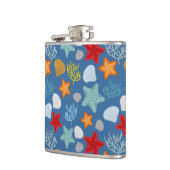 Flasques Motif de vie sous-marine (Gauche)