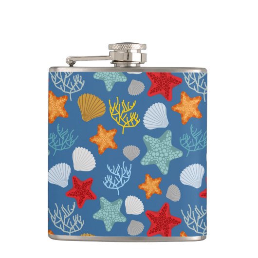Flasques Motif de vie sous-marine (Devant)