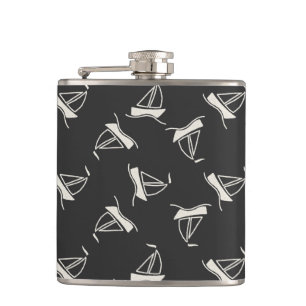Flasques Motif de voilier de griffonnage