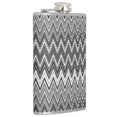 Flasques Motif de zigzag géométrique noir et blanc (Droite)