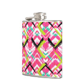 Flasques Motif de zigzag rose tiré par la main (Gauche)