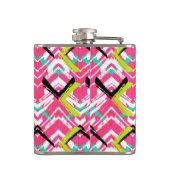 Flasques Motif de zigzag rose tiré par la main (Dos)