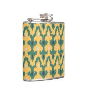 Flasques Motif Décoratif Ikat Géométrique Vert Orange (Droite)