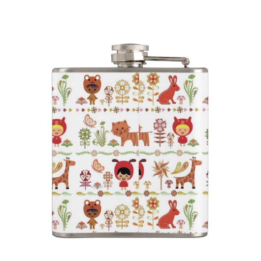 Flasques Motif d'enfant et d'animaux (Dos)