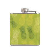 Flasques Motif d'ensemble d'ananas sur le vert (Dos)