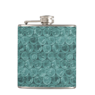 Flasques Motif d'enveloppement de bulle turquoise