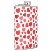 Flasques Motif Des Coeurs, Coeurs Rouges, Motif Des Coeurs (Droite)