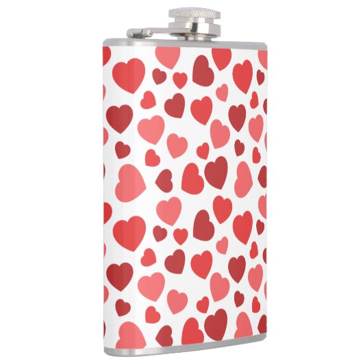 Flasques Motif Des Coeurs, Coeurs Rouges, Motif Des Coeurs (Droite)