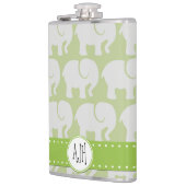 Flasques Motif Des Eléphants, Motif Des Éléphants, Monogram (Gauche)