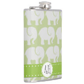 Flasques Motif Des Eléphants, Motif Des Éléphants, Monogram (Droite)
