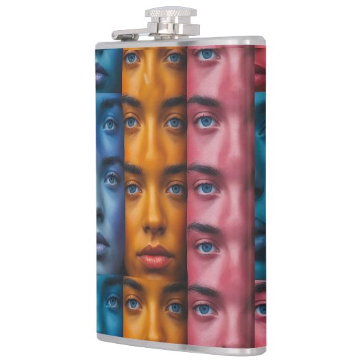 Flasques Motif des faces colorées (Gauche)