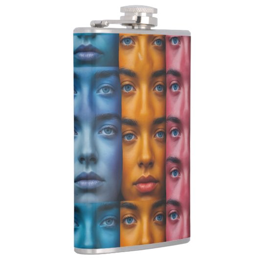 Flasques Motif des faces colorées (Droite)