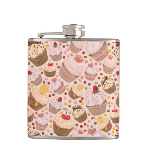 Flasques Motif des petits gâteaux de célébration
