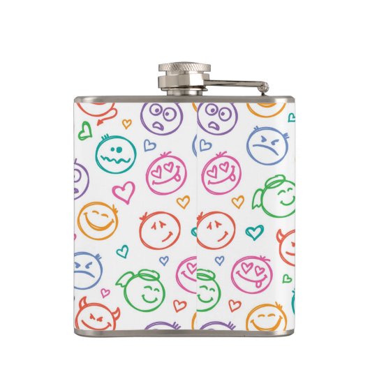 Flasques motif des sourires (Dos)