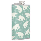 Flasques Motif d'hiver blanc bleu (Droite)