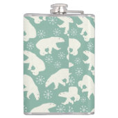 Flasques Motif d'hiver blanc bleu (Dos)