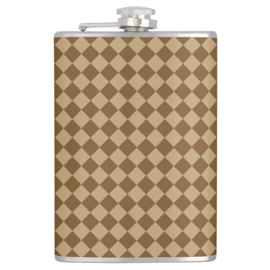Flasques Motif diamant combiné Brown par STaylor (Devant)