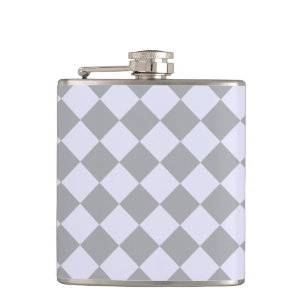 Flasques Motif diamant en gris et lavande