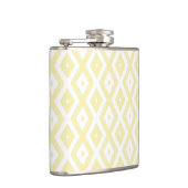 Flasques Motif diamant jaune pâle et blanc (Droite)