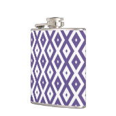Flasques Motif diamant ultra violet et blanc (Gauche)