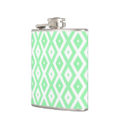 Flasques Motif diamant vert et blanc (Gauche)