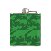 Flasques Motif Dinosaur Vert (Dos)
