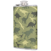 Flasques Motif Dinosaure, Silhouette Dinosaure, Dino Vert (Gauche)