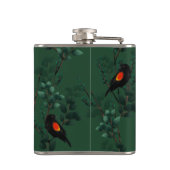 Flasques Motif d'oiseau-noir à ailes rouges (Dos)