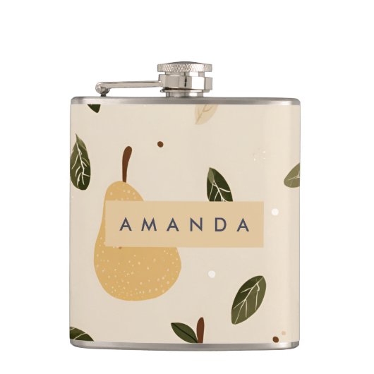 Flasques Motif d'oreille Whimsical personnalisé (Devant)