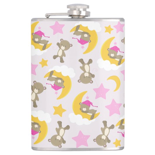 Flasques Motif D'Ours, Nounours, Mignons Ours, Étoiles (Devant)